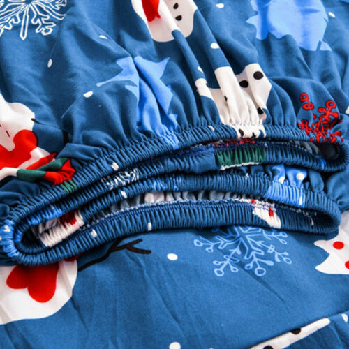 Anyseat Chair Cover Blue Christmas Design Dust Proof Tub Slipcover Home Decor
