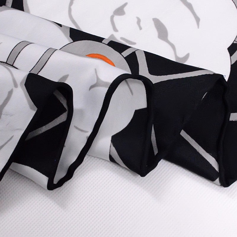 Anyyou Scarf for Women Black White Roses Twill Silk Shawl Fashion Elegant High Quality for Spring Autumn Square Scarves 90*90cm