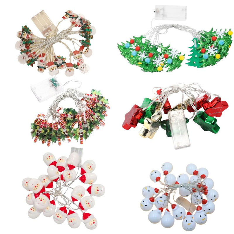 ANYDECO Christmas String Lights Novelty Yellow 10 LED USB Hanging Holiday Decor