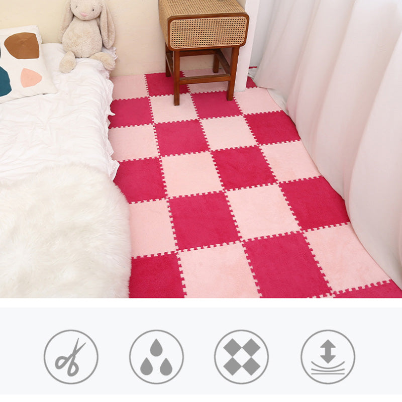 ANYHOUZ Splicing Mat Grey 30x30cm 12Pcs Modern Foam Floor Mat Living Room Square Splicable Household Non-Slip Rugs