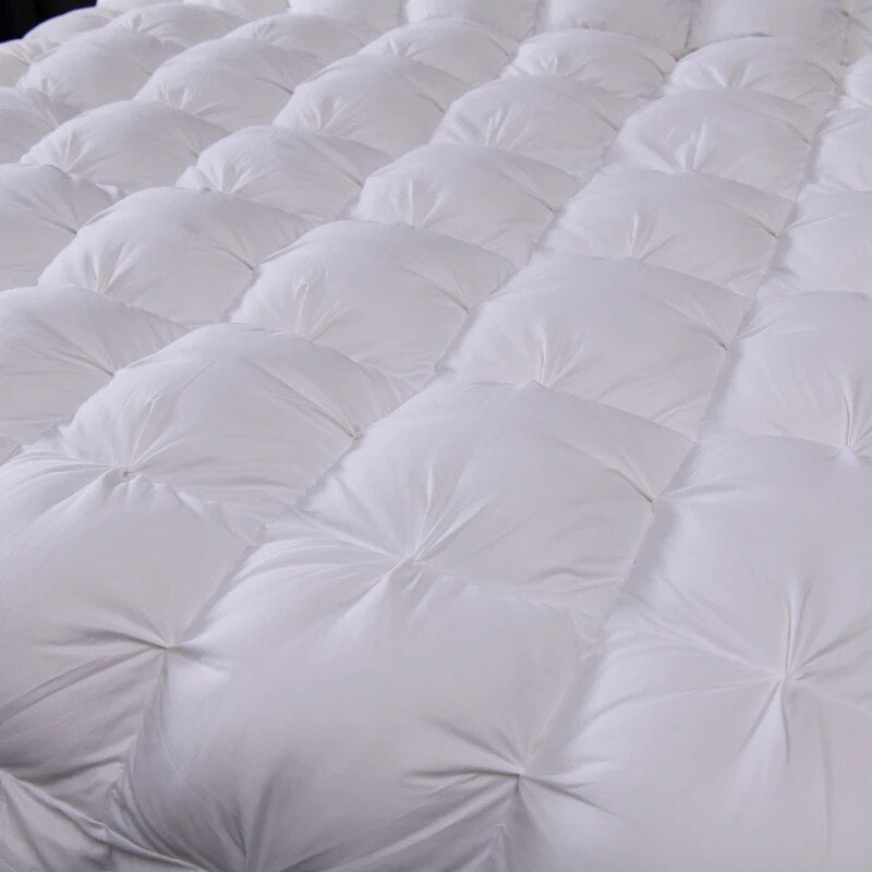ANYHOUZ Duvet Cover White Luxury Breathable Puffer Bed Comforter