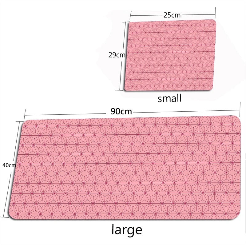 ANYMOB Mouse Pad Red Pink 300X700X3MM Minimalist Desk Gaming Laptop Desk Pad