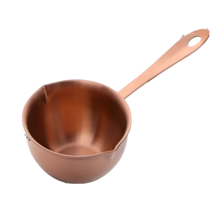 Anygleam Cookware Pouring Pots 1PC Rose Gold Mini Sauce Heating Stainless Steel Kitchen Chocolate Pot Butter Milk Drip Pot Small With Handle