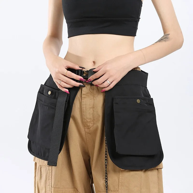 Anypron Black Canvas Gardening Apron with Multi Tool Pockets