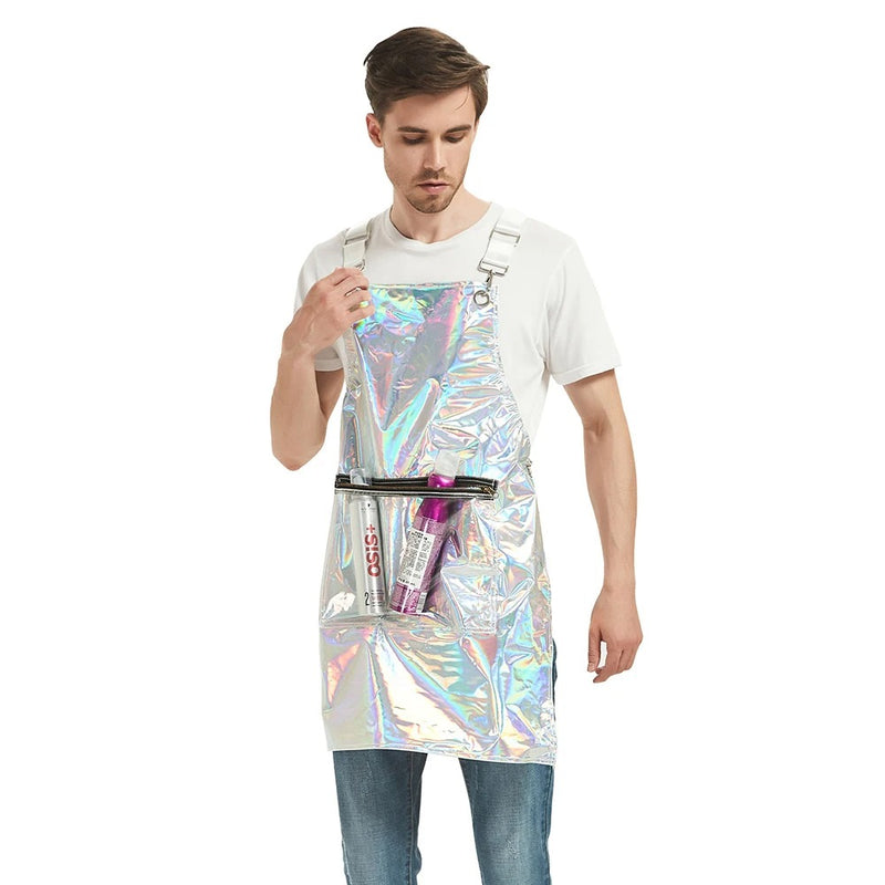 Anypron Laser Barber Apron Waterproof Cross-Back 3 Pockets for Stylists