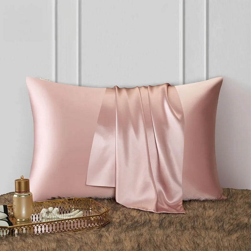 Anypillow Pillowcase 50x75cm Pink Natural Mulberry Silk For Comfortable And Relaxing Home Bed