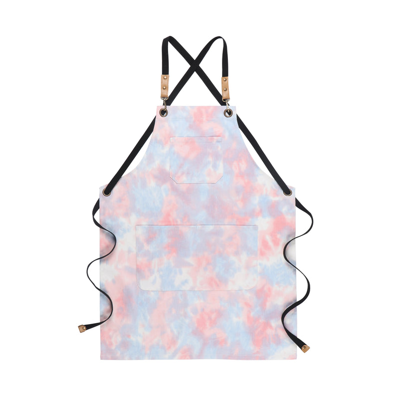 Anypron Purple Dye Cotton Apron – Soft Full-Body Chef Apron with Double Pockets
