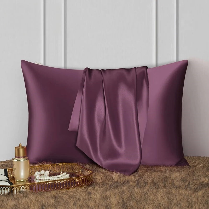 ANYHOUZ Pillowcase 50x90cm Purple Natural Mulberry Silk For Comfortable And Relaxing Home Bed
