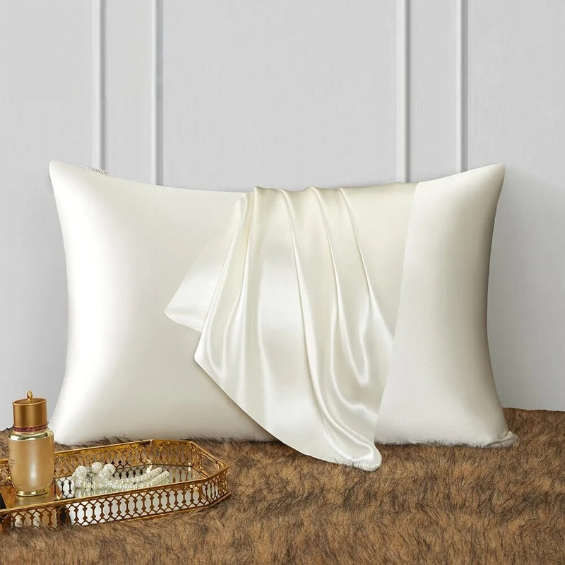 ANYHOUZ White Mulberry Silk Pillowcase 50x90cm Soft Smooth Luxury Bedding