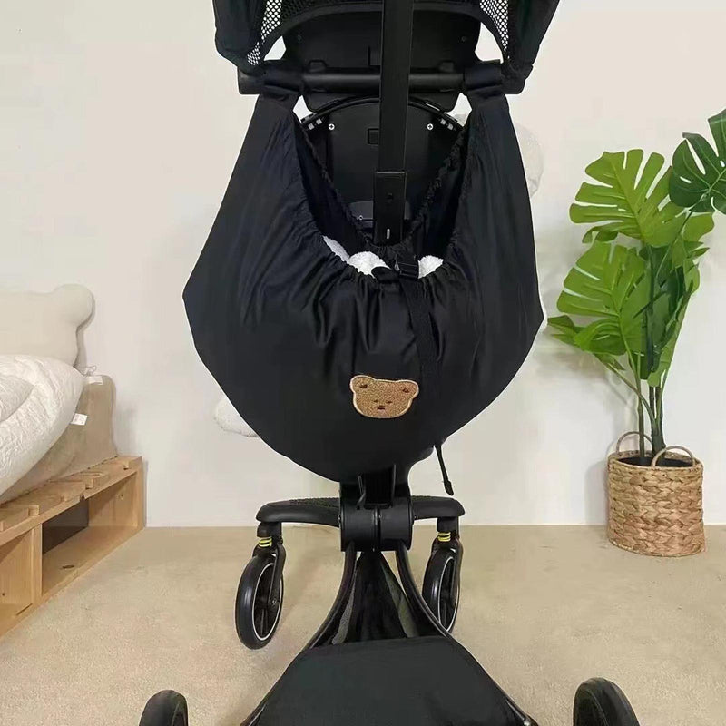 Anysort Mommy Diaper Bag Black Stroller Organizer for Baby Carriages Mommy Open Large Storage Bag
