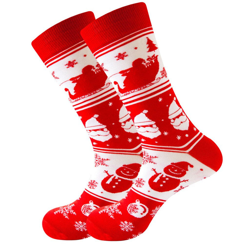Anyfootwear 5 Pairs Red White Size 5-13 Socks Crystal Silk Tide Winter Holiday Design Plus Snowflake Stocking Comfortable To Wear Perfect For Women