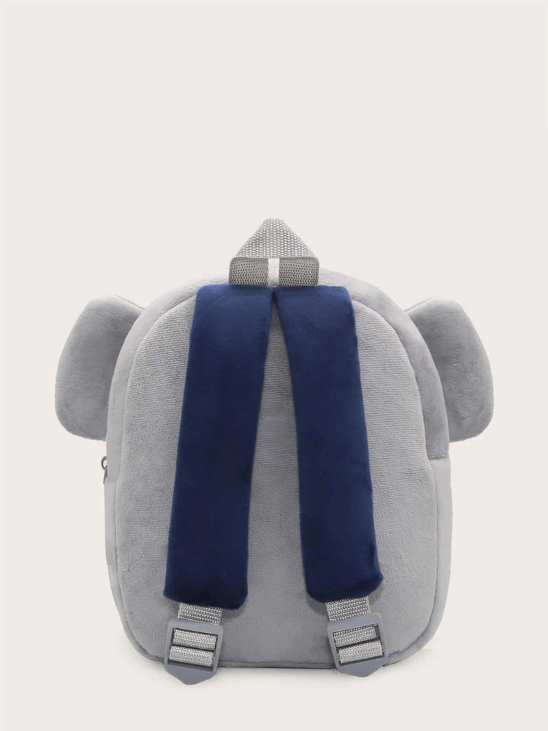 ANYKIDZ 3D Grey Elephant Kids School Backpack Cute Cartoon Animal Style Children Toddler Plush Bag Perfect Accessories For Boys and Girls