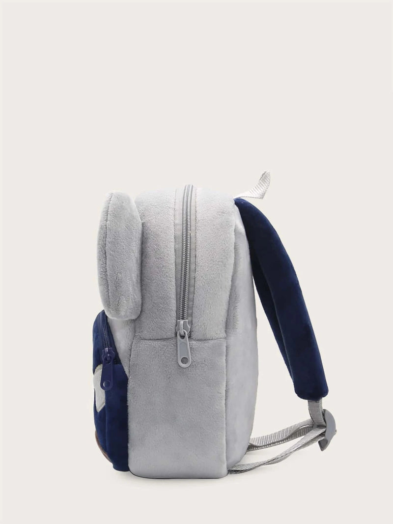 ANYKIDZ 3D Grey Elephant Kids School Backpack Cute Cartoon Animal Style Children Toddler Plush Bag Perfect Accessories For Boys and Girls