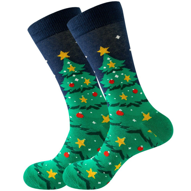 Anyfootwear 5 Pairs Green Blue Size 5-13 Socks Crystal Silk Tide Winter Holiday Design Plus Snowflake Stocking Comfortable To Wear Perfect For Women