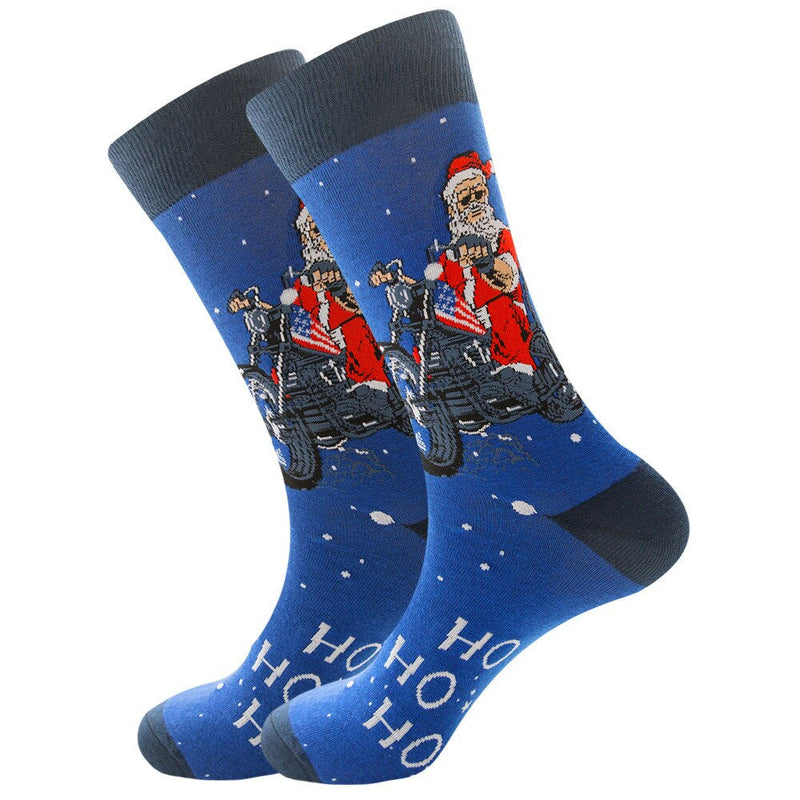Anyfootwear 5 Pairs Blue Size Size 5-13 Socks Crystal Silk Tide Winter Holiday Design Plus Snowflake Stocking Comfortable To Wear