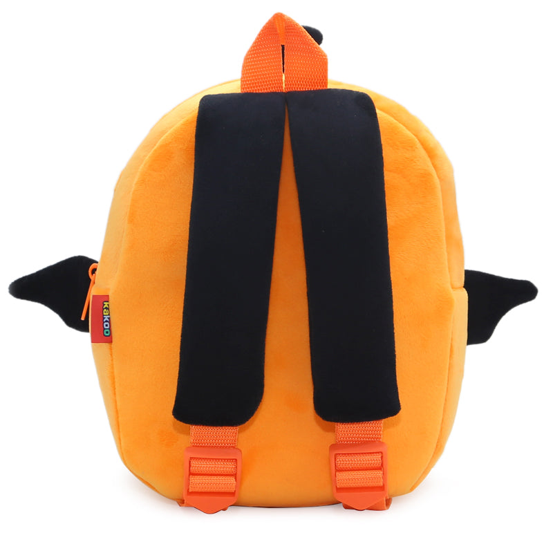 ANYKIDZ 3D Orange Pumpkin Kids School Backpack Cute Cartoon Animal Style Children Toddler Plush Bag Perfect Accessories For Boys and Girls