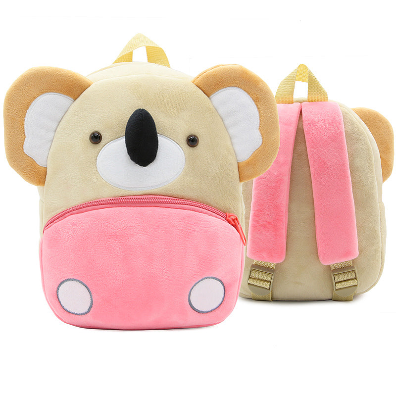 ANYKIDZ 3D Apricot Koala School Backpack Cute Animal With Cartoon Designs Children Toddler Plush Bag For Baby Girls and Boys