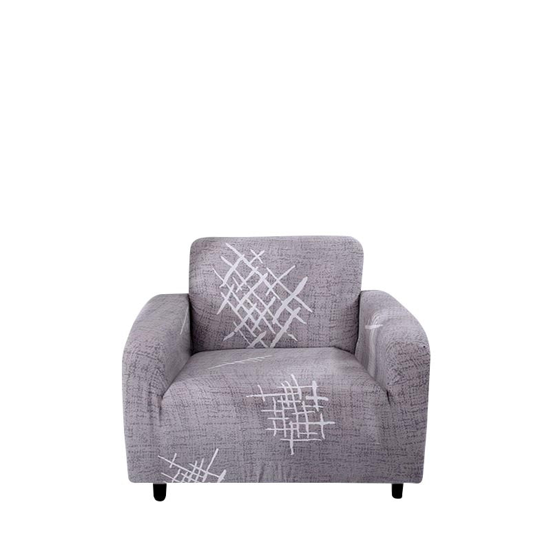 Anyseat 1-Seater Sofa Cover – Gray Pink Style Slipcover for Living Room Chair Protection