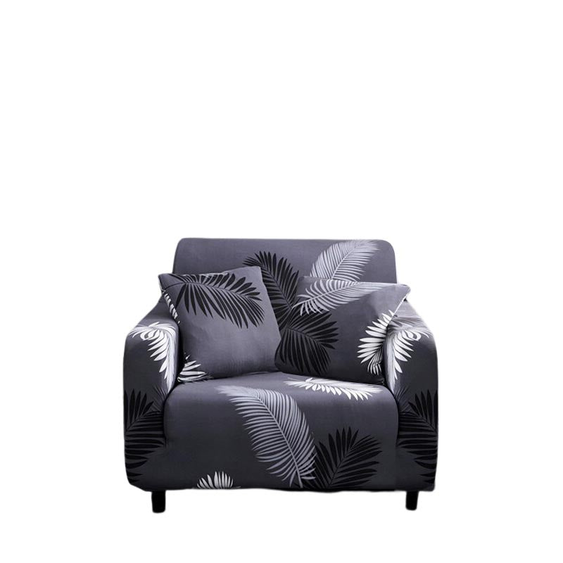 Anyseat 1 Seater Sofa Cover Gray Feather Style and Protection For Living Room Sofa Chair Elastic Stretchable Slipcover