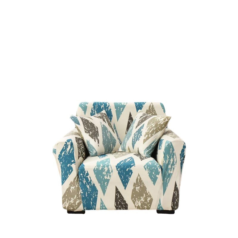 Anyseat 1 Seater Sofa Cover Khaki Blue Style and Protection For Living Room Sofa Chair Elastic Stretchable Slipcover