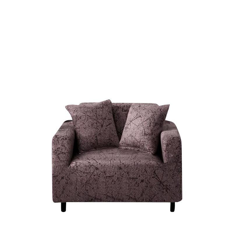 Anyseat 1 Seater Sofa Cover Chocolate Brown Style and Protection For Living Room Sofa Chair Elastic Stretchable Slipcover