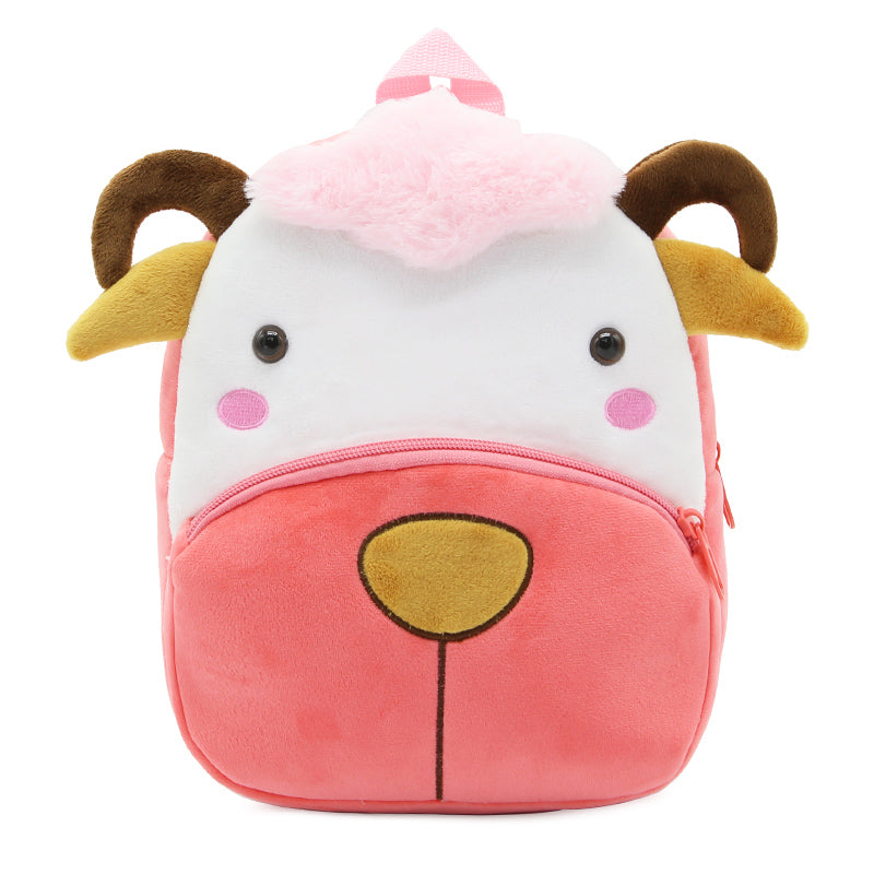 ANYKIDZ 3D Pink Sheep School Backpack Cute Animal With Cartoon Designs Children Toddler Plush Bag For Baby Girls and Boys