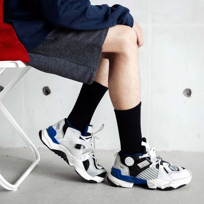 AnyfootwearOX 5 Pairs Size 6-9 Fashion Socks High Quality Office Sports Business Long Socks Cotton Solid Colors Skateboard Knitted Casual Black