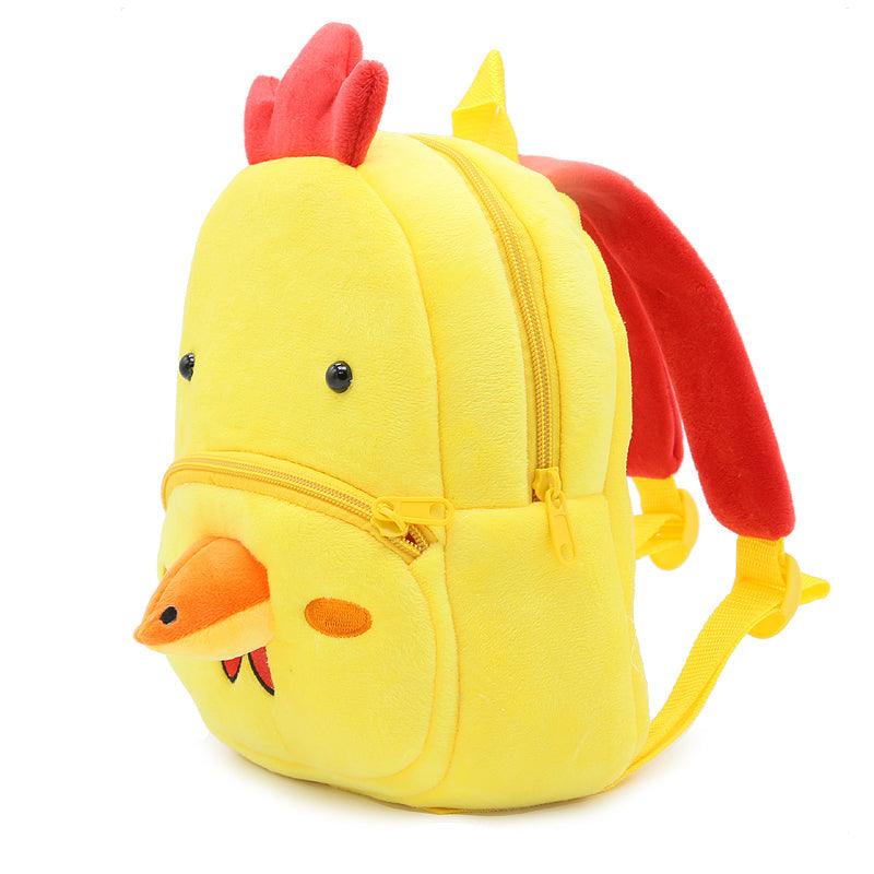 ANYKIDZ 3D Yellow Chick School Backpack Cute Animal With Cartoon Designs Children Toddler Plush Bag For Baby Girls and Boys