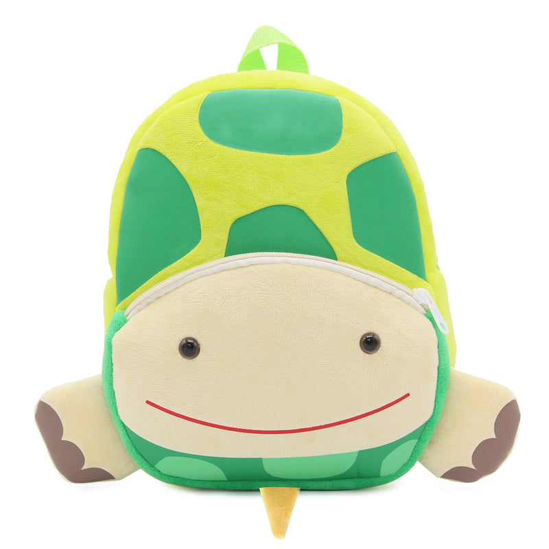 ANYKIDZ 3D Green Turtle School Backpack Cute Animal With Cartoon Designs Children Toddler Plush Bag For Baby Girls and Boys