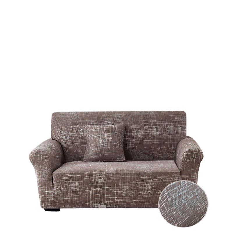Anyseat 2 Seater Sofa Cover Rustic Brown Style and Protection For Living Room Sofa Chair Elastic Stretchable Slipcover