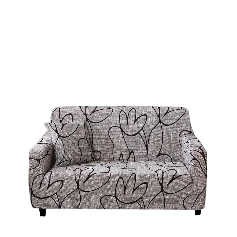 Anyseat 2 Seater Sofa Cover Light Gray Style and Protection For Living Room Sofa Chair Elastic Stretchable Slipcover