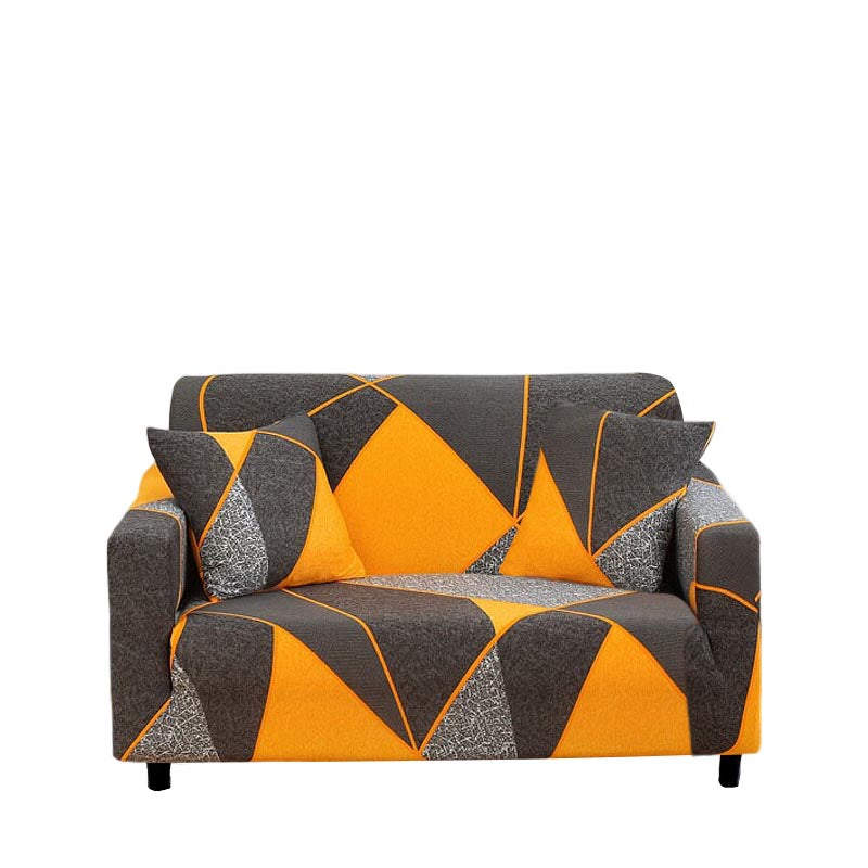 Anyseat 2 Seater Sofa Cover Marigold Style and Protection For Living Room Sofa Chair Elastic Stretchable Slipcover