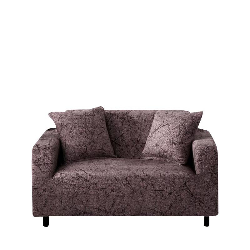 Anyseat 2 Seater Sofa Cover Chocolate Brown Style and Protection For Living Room Sofa Chair Elastic Stretchable Slipcover