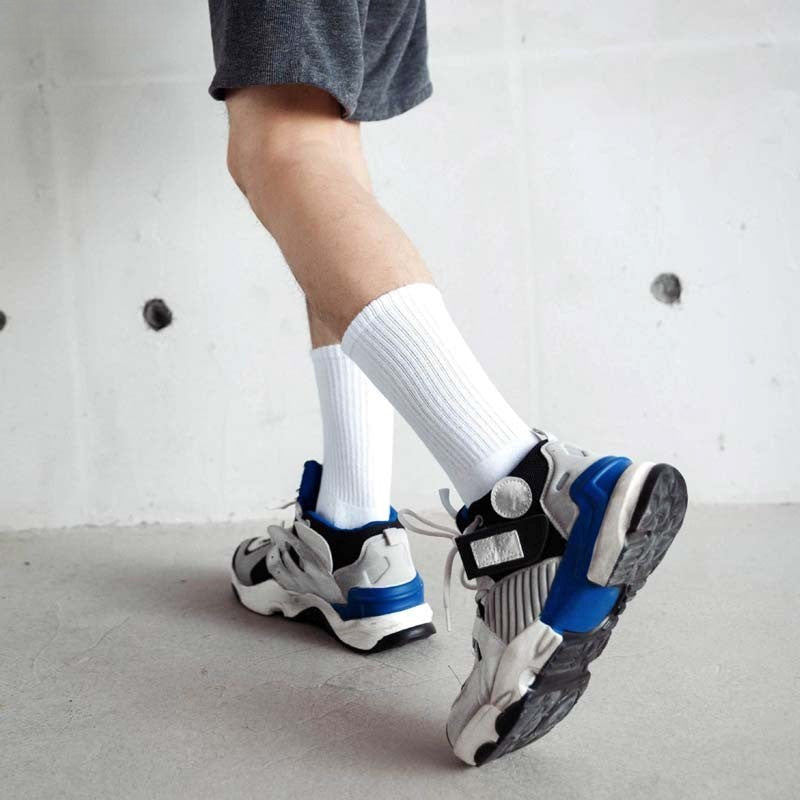 Anyfootwear 5 Pairs Size 10-14 Fashion Socks High Quality Office Sports Business Long Socks Cotton Solid Colors Skateboard Knitted Casual  White