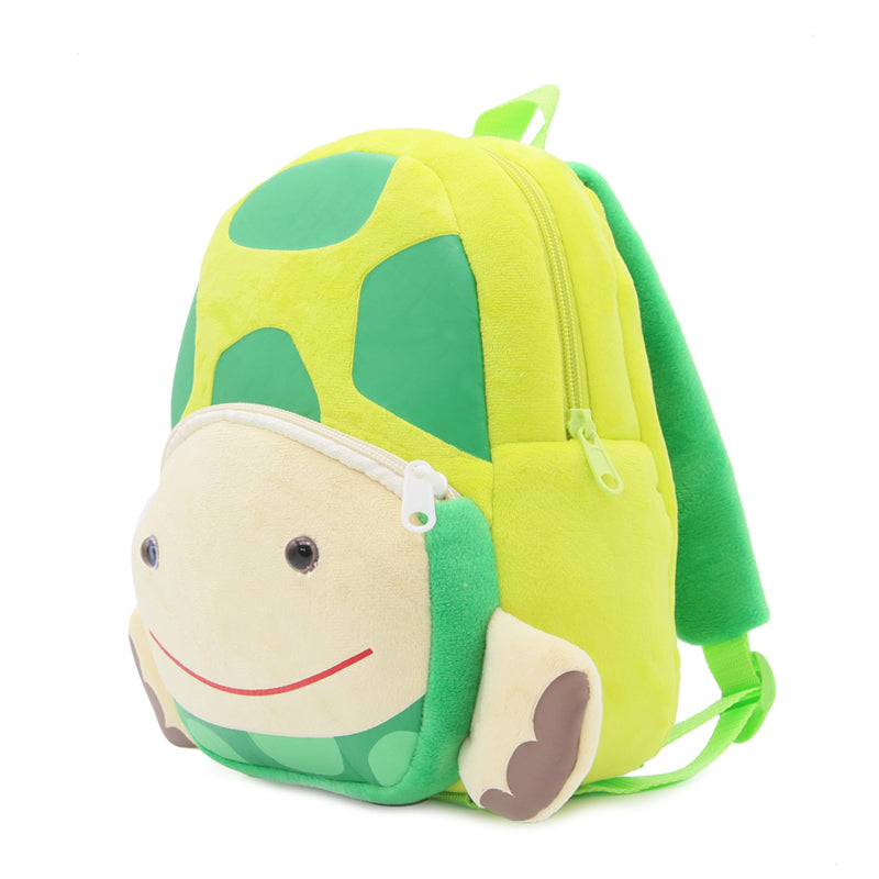 ANYKIDZ 3D Green Turtle School Backpack Cute Animal With Cartoon Designs Children Toddler Plush Bag For Baby Girls and Boys