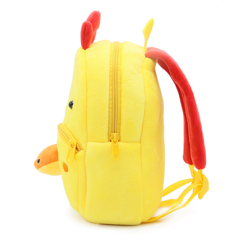 ANYKIDZ 3D Yellow Chick School Backpack Cute Animal With Cartoon Designs Children Toddler Plush Bag For Baby Girls and Boys