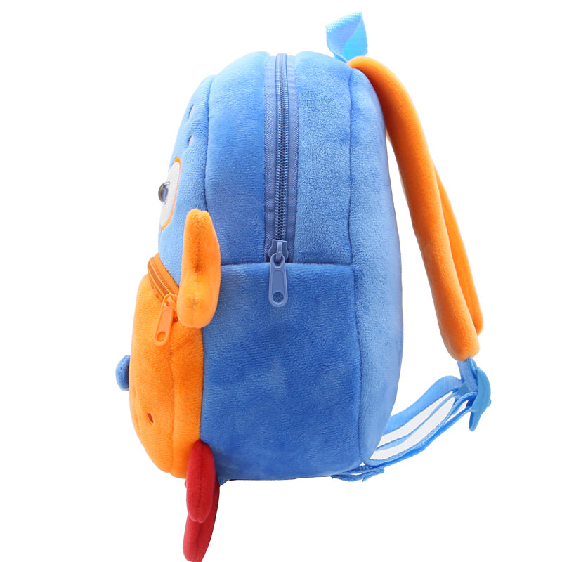 ANYKIDZ 3D Blue Crab School Backpack Cute Animal With Cartoon Designs Children Toddler Plush Bag For Baby Girls and Boys