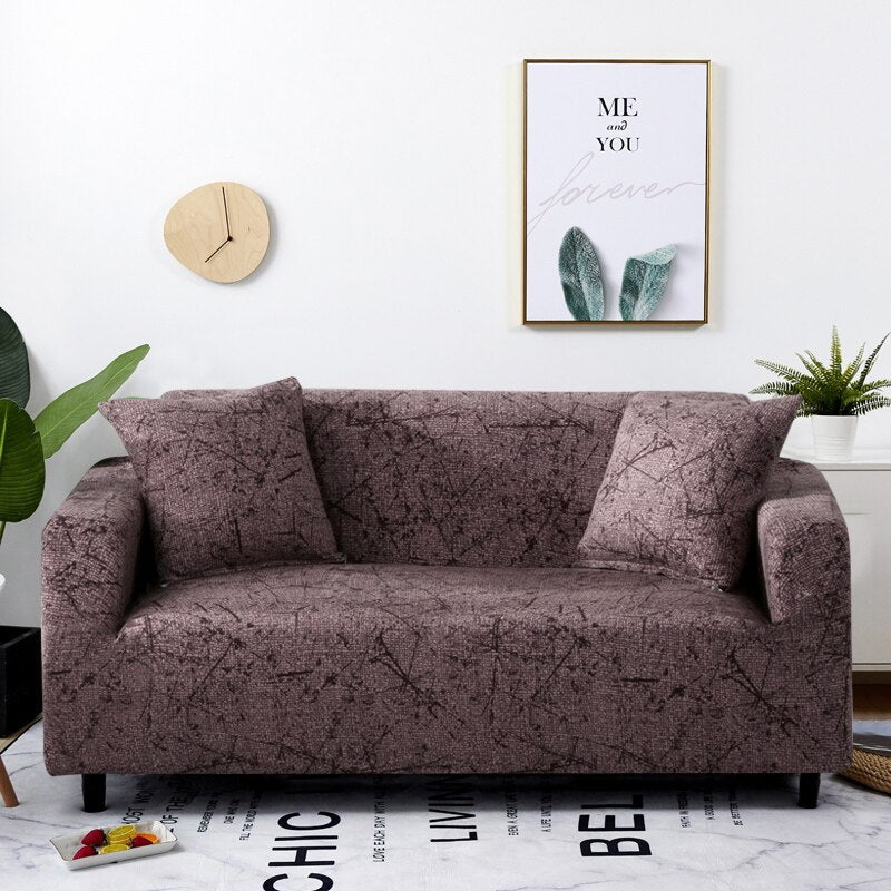 Anyseat 1 Seater Sofa Cover Chocolate Brown Style and Protection For Living Room Sofa Chair Elastic Stretchable Slipcover