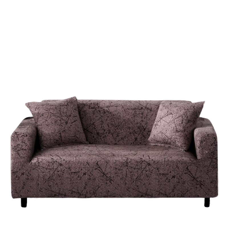 Anyseat 4 Seater Sofa Cover Chocolate Brown Style and Protection For Living Room Sofa Chair Elastic Stretchable Slipcover