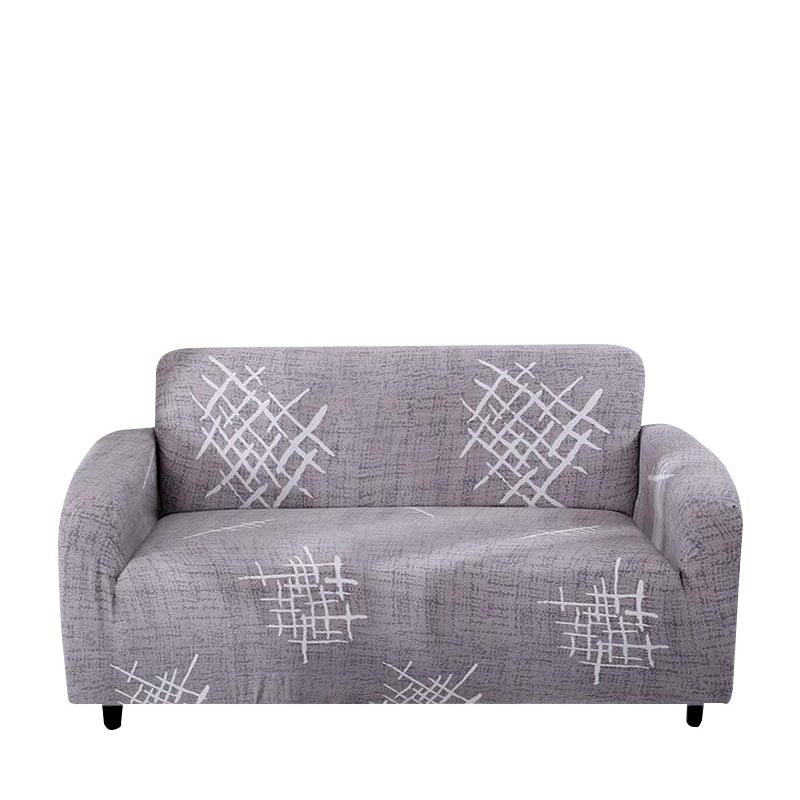 Anyseat  3 Seater Sofa Cover Solid Light Gray Style and Protection For Living Room Sofa Chair Elastic Stretchable Slipcover