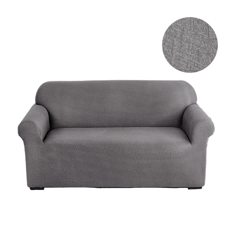 Anyseat 3 Seater Sofa Cover Solid Gray Style and Protection For Living Room Sofa Chair Elastic Stretchable Slipcover