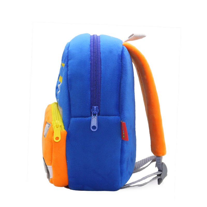 ANYKIDZ 3D Blue Lift Truck Kids School Backpack Cute Cartoon Animal Style Children Toddler Plush Bag Perfect Accessories For Boys and Girls