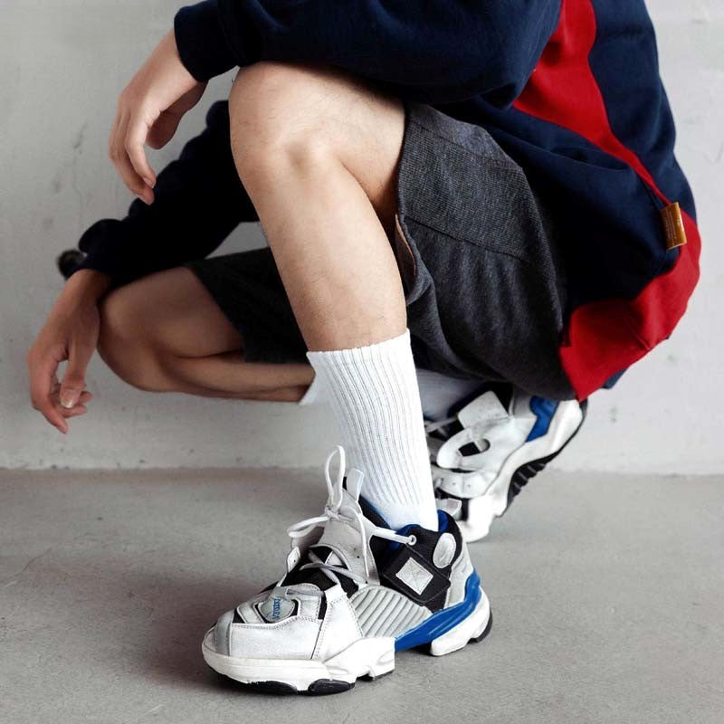 Anyfootwear 5 Pairs Size 10-14 Fashion Socks High Quality Office Sports Business Long Socks Cotton Solid Colors Skateboard Knitted Casual  White