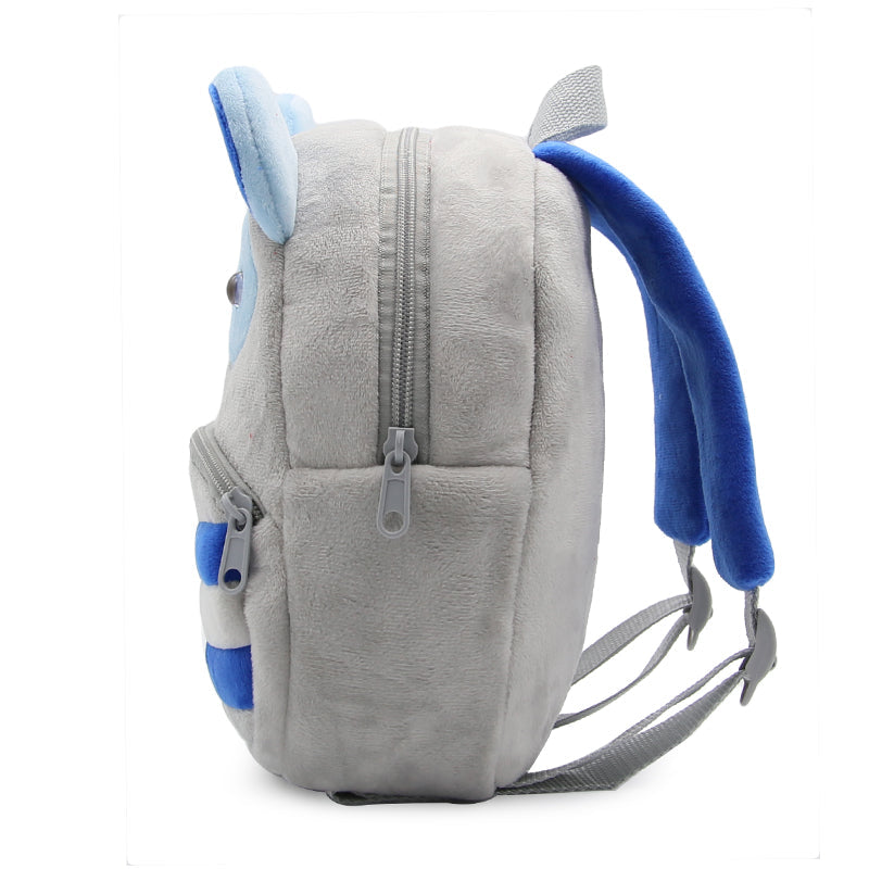 ANYKIDZ 3D Grey Raccoon School Backpack Cute Animal With Cartoon Designs Children Toddler Plush Bag For Baby Girls and Boys