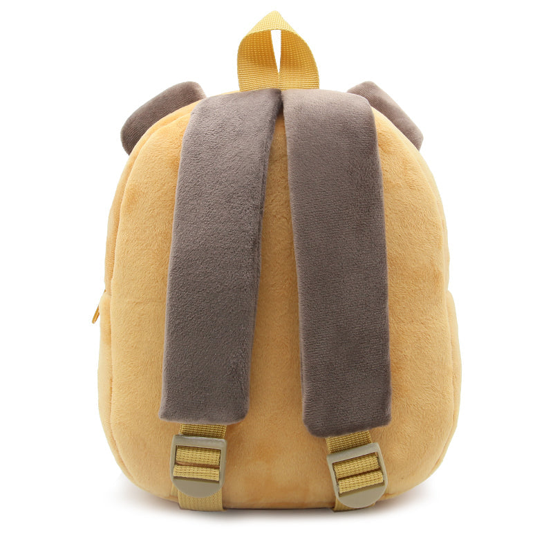 ANYKIDZ 3D Brown Shar Pei Backpack Cute Animal With Cartoon Designs Children Toddler Plush Bag