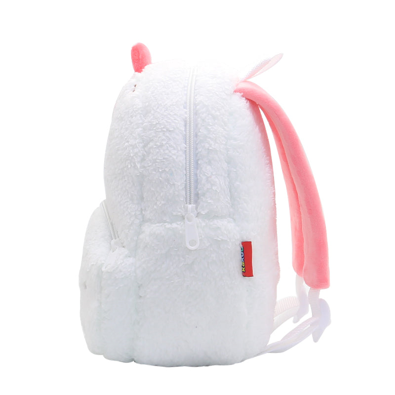 ANYKIDZ 3D White Alpaca Kids School Backpack Cute Cartoon Animal Style Children Toddler Plush Bag Perfect Accessories For Boys and Girls