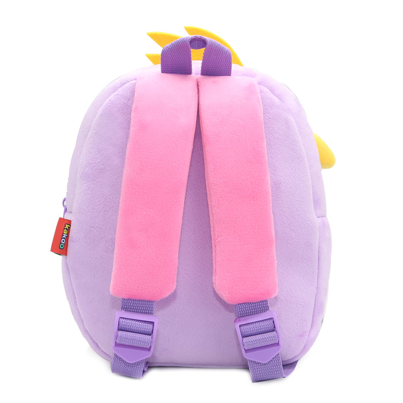 ANYKIDZ 3D Purple Owl Backpack Cute Animal With Cartoon Designs Children Toddler Plush Bag