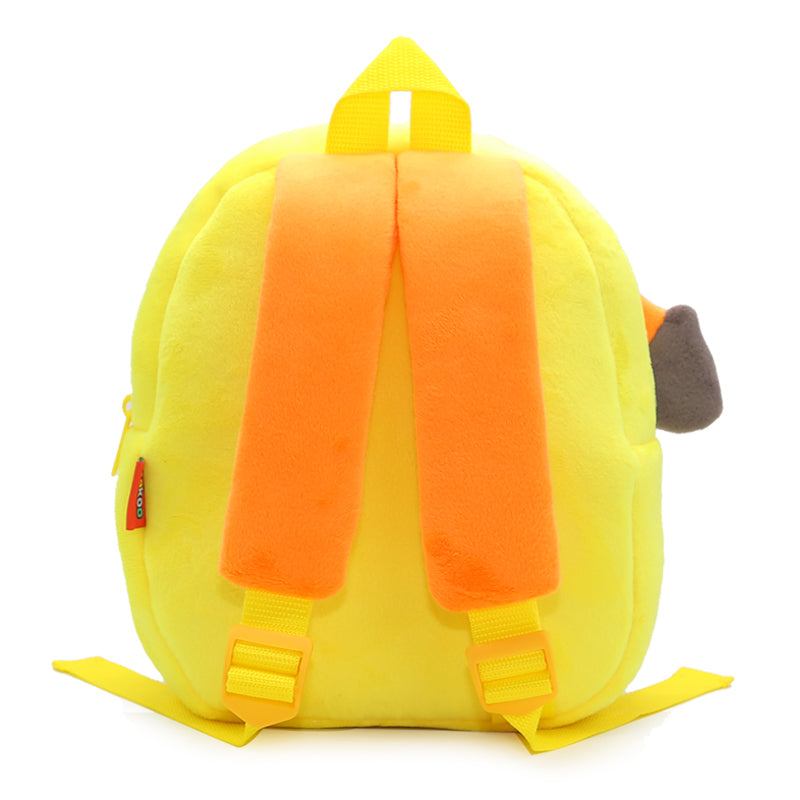 ANYKIDZ 3D Yellow Excavator Kids School Backpack Cute Cartoon Animal Style Children Toddler Plush Bag Perfect Accessories For Boys and Girls