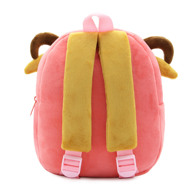 ANYKIDZ 3D Pink Sheep School Backpack Cute Animal With Cartoon Designs Children Toddler Plush Bag For Baby Girls and Boys