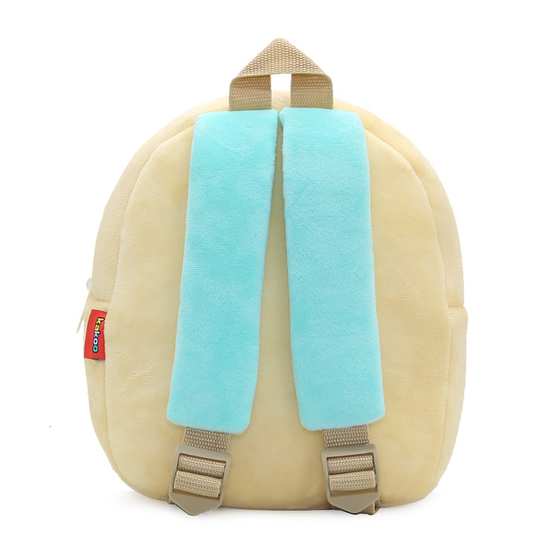 ANYKIDZ  3D Apricot Forklift School Backpack Cute Vehicle With Cartoon Designs Children Toddler Plush Bag For Baby Girls and Boys